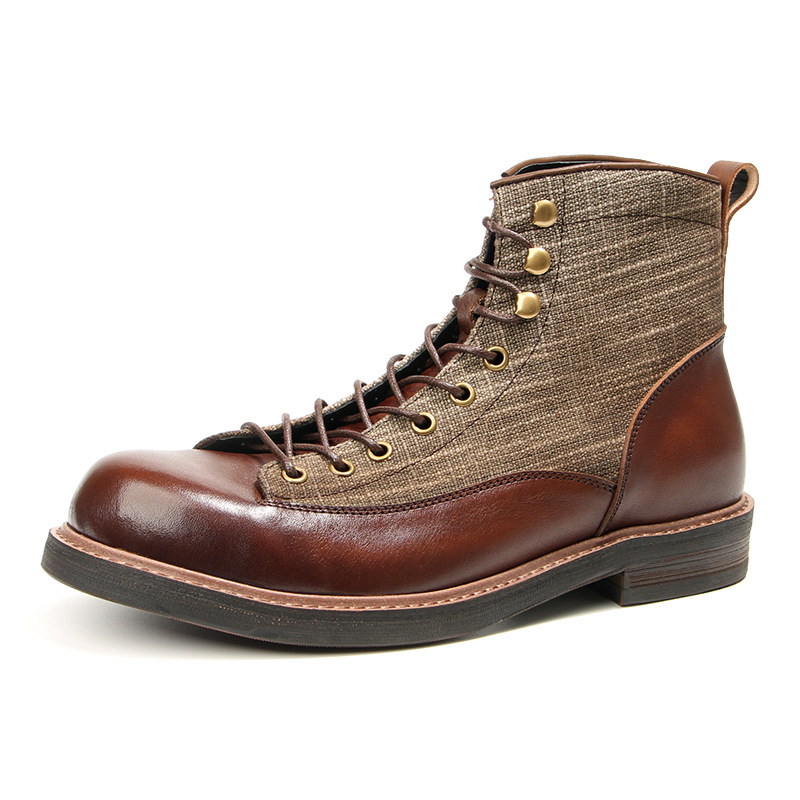 Vintage Leatherwork - YETTIES Men's Short Toe Amekaji Combat