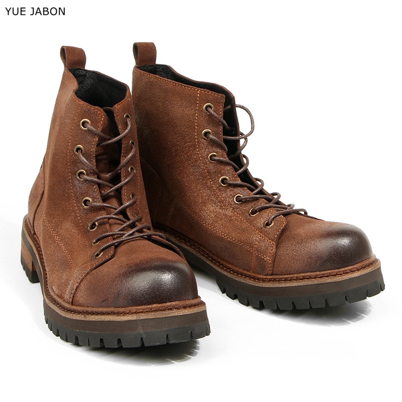Vintage Leatherwork - Cow Men Ankle Boots Genuine Leather