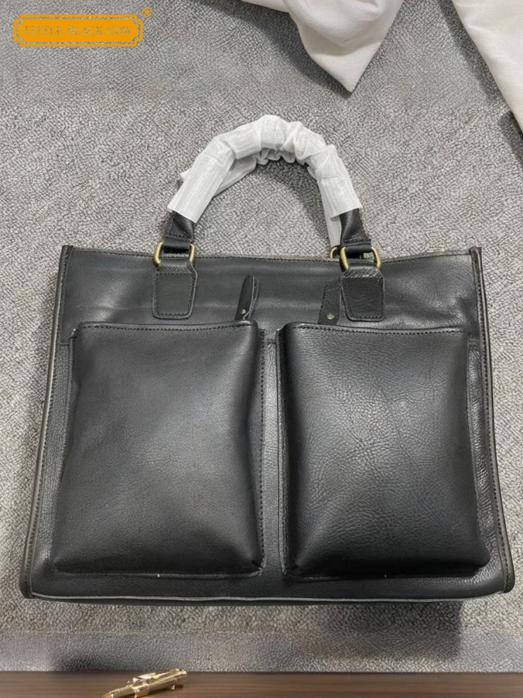 Vintage Leatherwork - Vintage Cowskin Mens Briefcase Genuine Leather