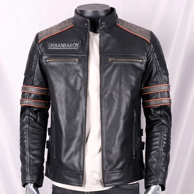 Leather Work Jacket - Genuine Leather Jacket For Men Short