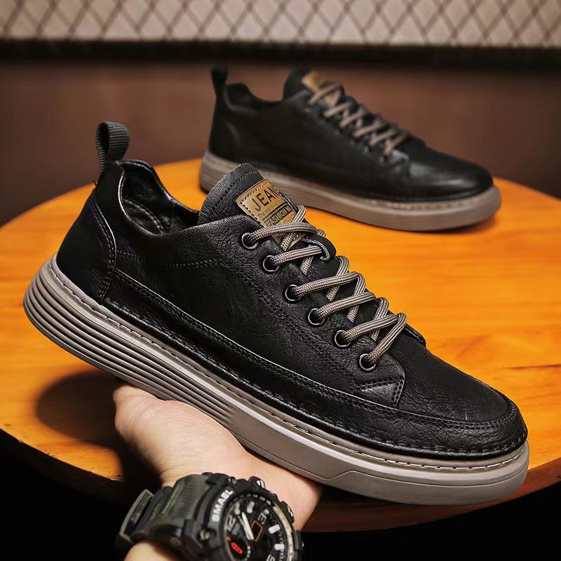 Leveling Leatherworking - Casual leather shoes 2025 Spring and