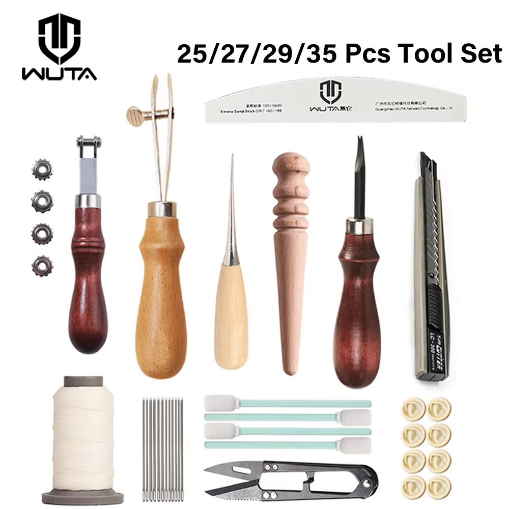 Beginner Leatherwork Kit - WUTA Professional Leather Craft Tools Kit