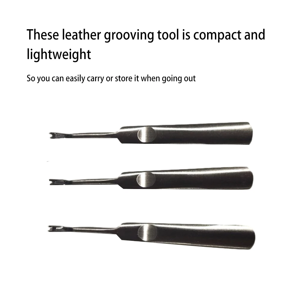 3Pcs Leather Groover Kit U V S - огляд і ціна Leatherwork Edge Creaser