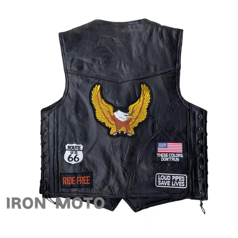 NEW Motorcycle Vests Men Cafe  - огляд і ціна Leather Work Jacket