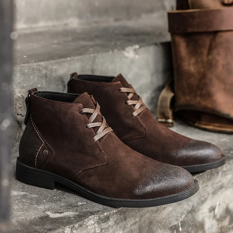 New Cow Suede Ankle Boots Hand - огляд і ціна Vintage Leatherwork