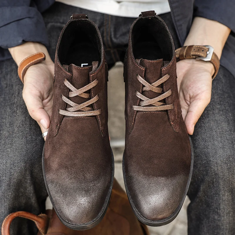New Cow Suede Ankle Boots Hand - огляд і ціна Vintage Leatherwork