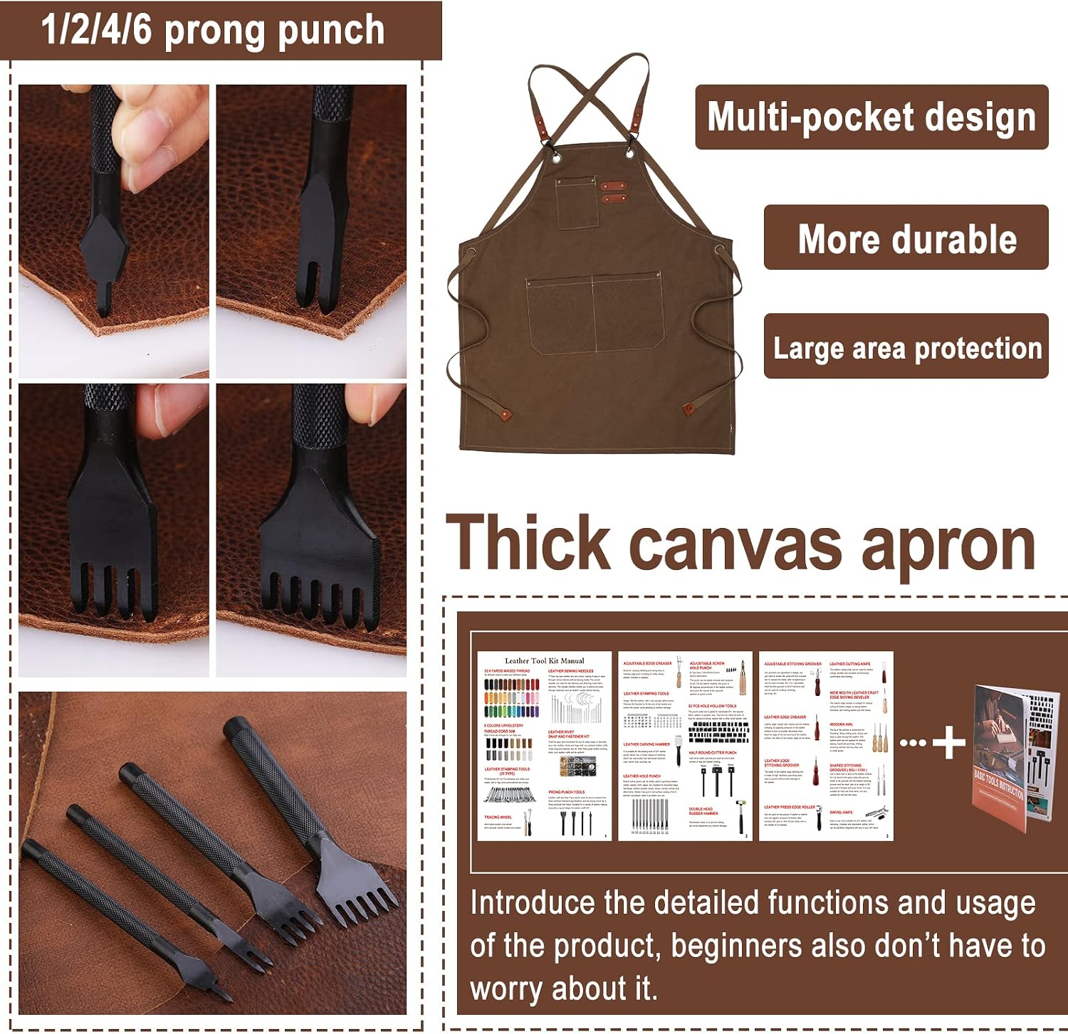628Pcs Leather Working Tooling - огляд і ціна Beginner Leatherwork Kit
