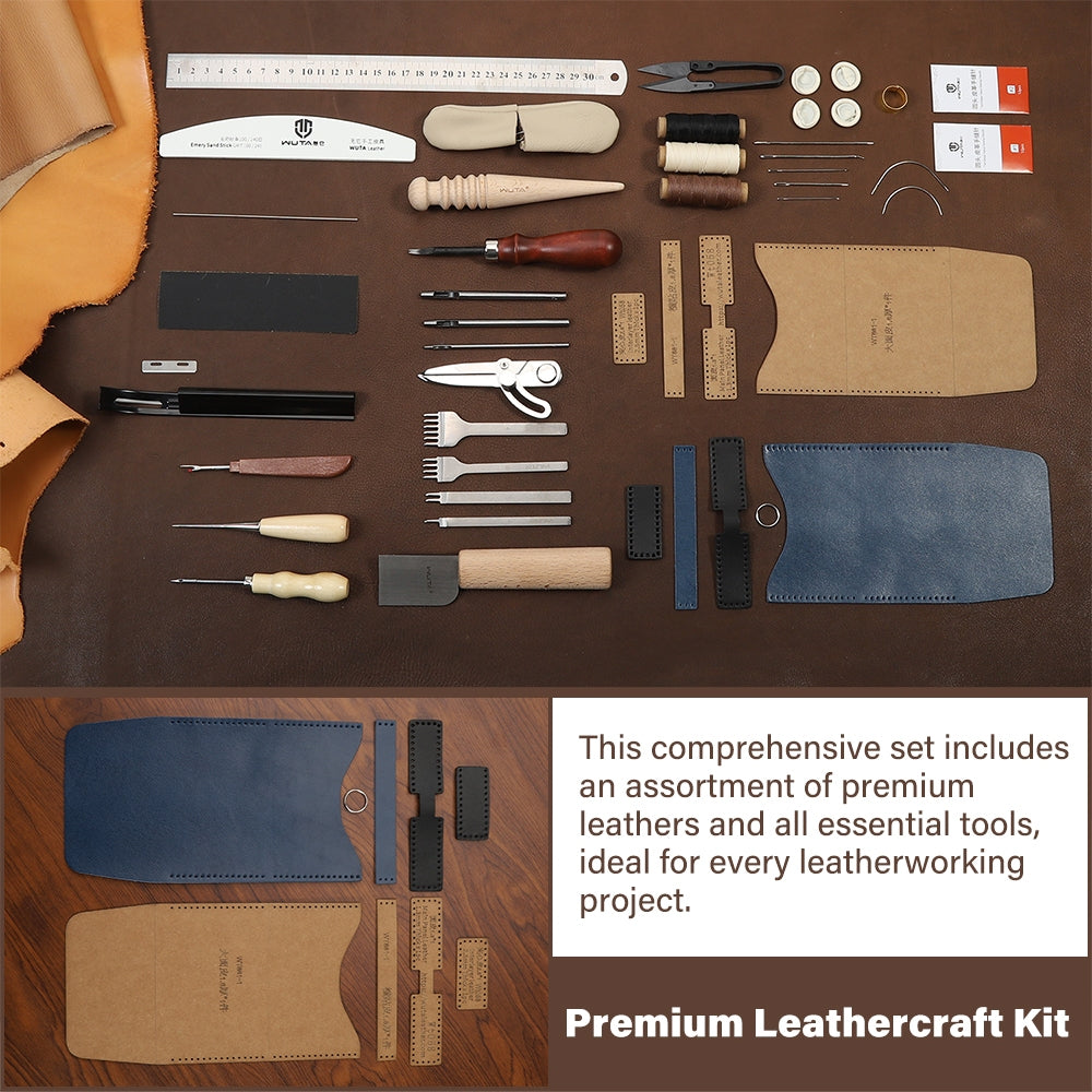 WUTA 63/74PCS Leather Craft Wo - огляд і ціна Beginner Leatherwork Kit