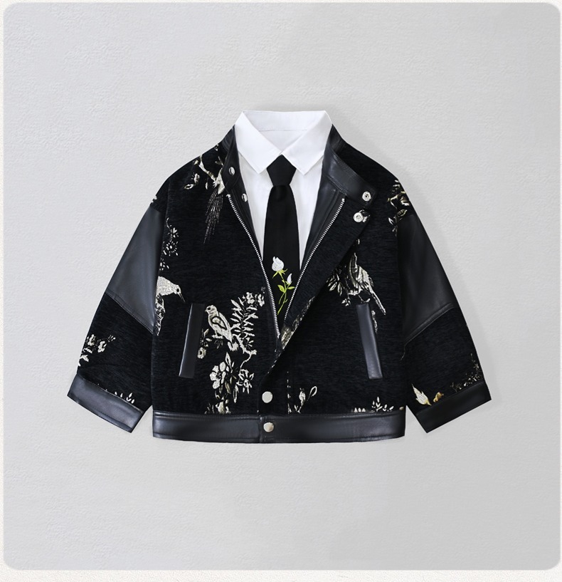 Gentleman Kids Embroidery Moto - огляд і ціна Leather Work Jacket