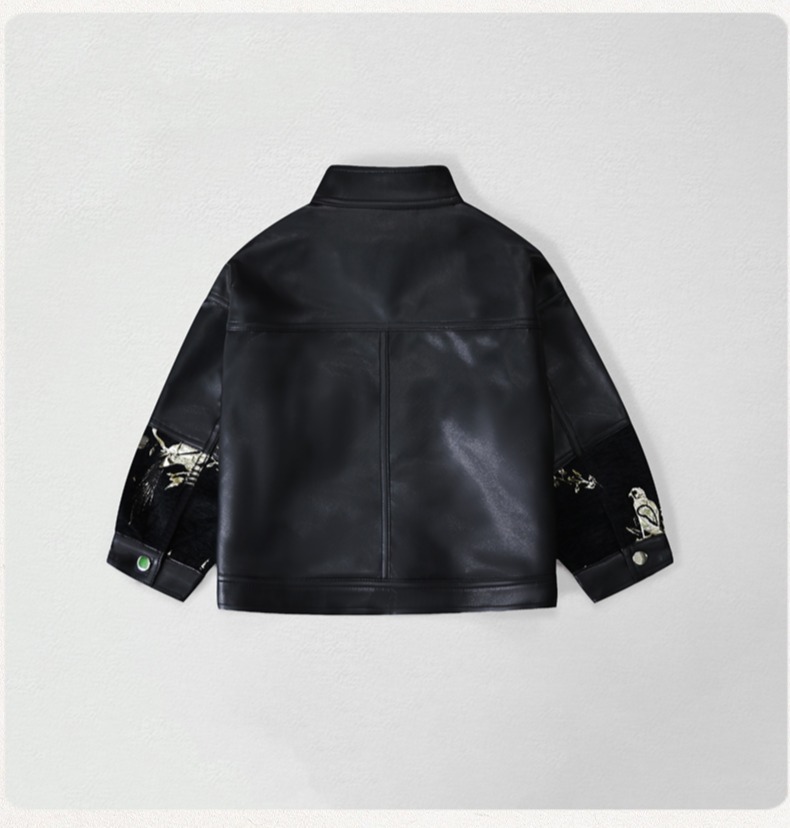 Gentleman Kids Embroidery Moto - огляд і ціна Leather Work Jacket
