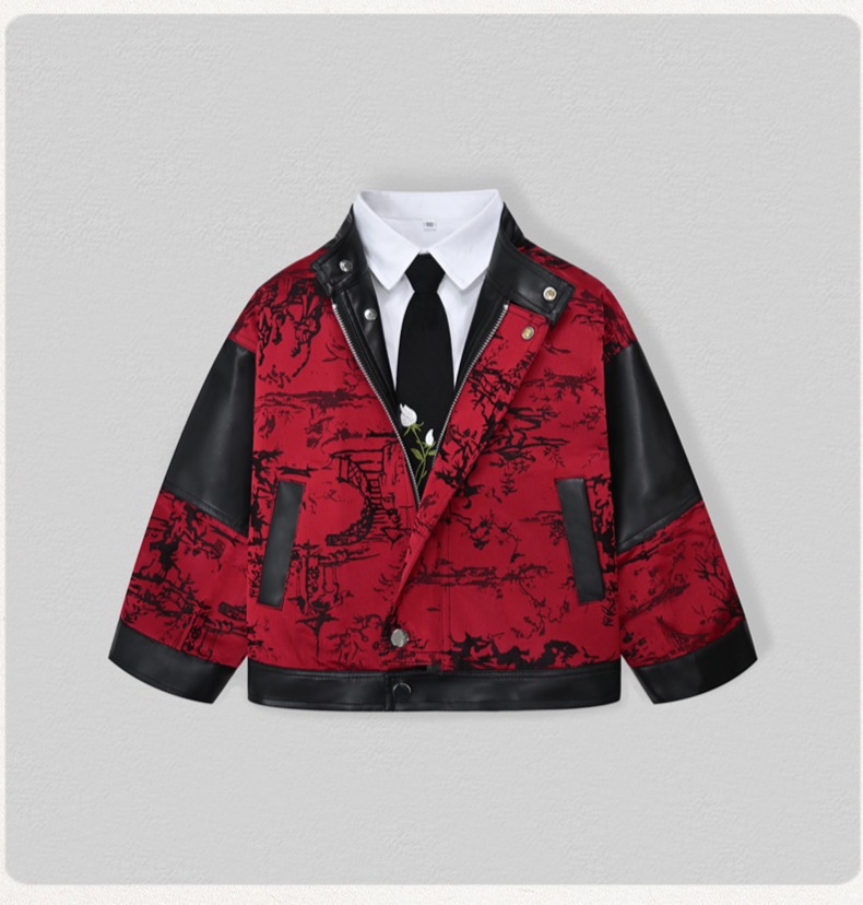 Gentleman Kids Embroidery Moto - огляд і ціна Leather Work Jacket