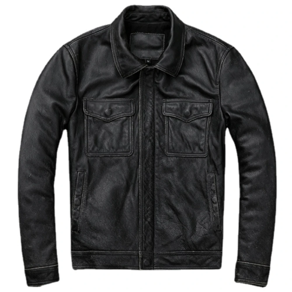Vintage Brown Red Genuine Leat - огляд і ціна Leather Work Jacket