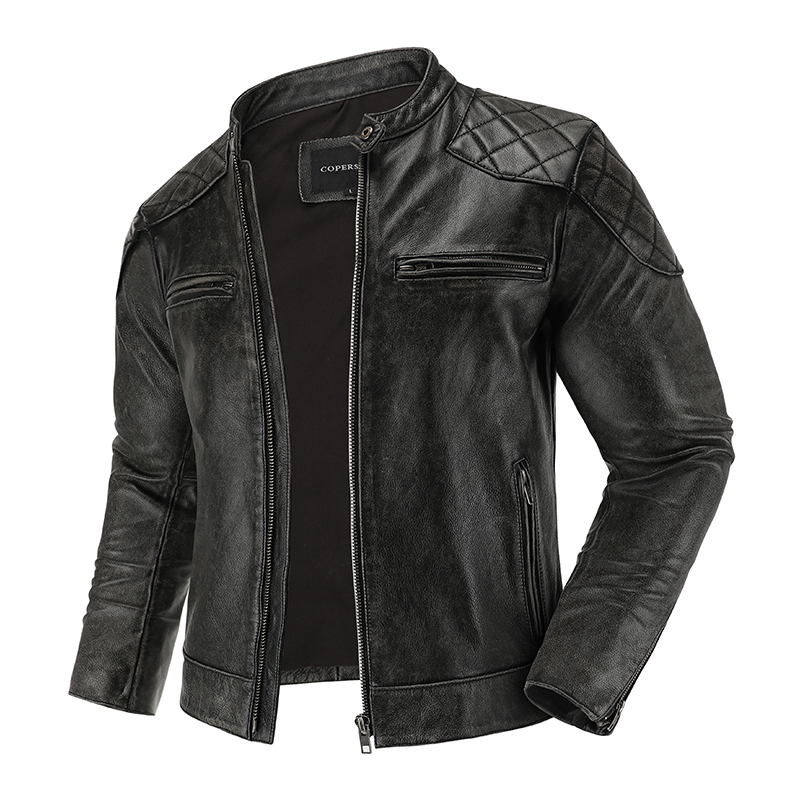 Retro Leather Jacket Motorcycl - огляд і ціна Leather Work Jacket