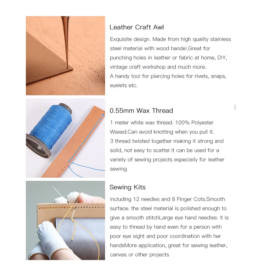 WUTA Professional Leather Craf - огляд і ціна Beginner Leatherwork Kit