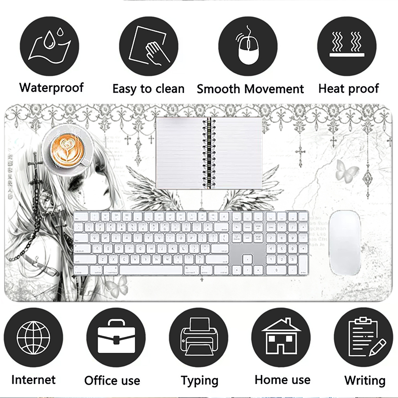 Leather Mousepad Black White A - огляд і ціна Leatherwork Desk