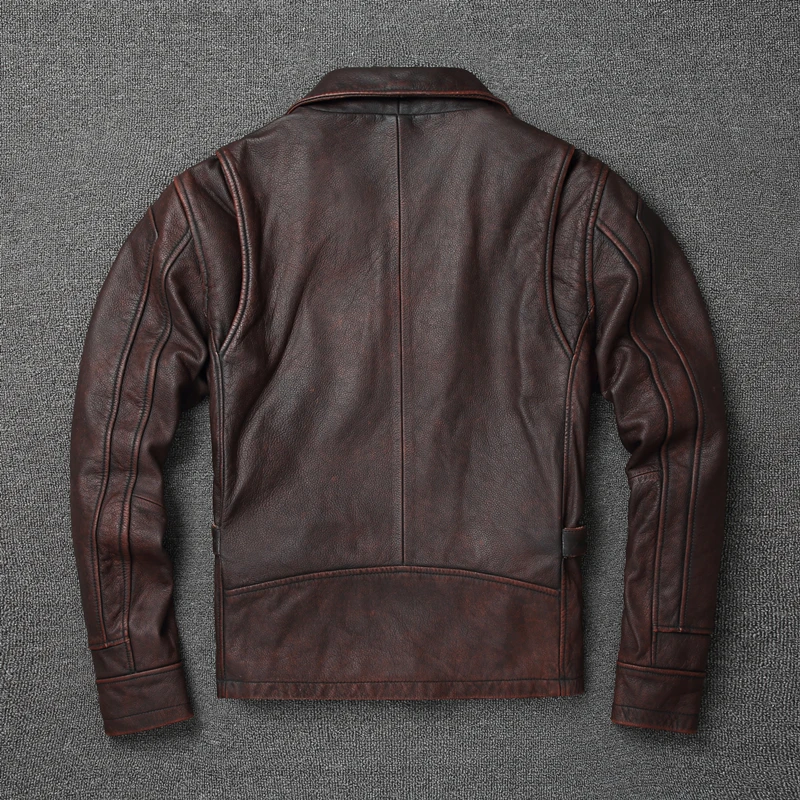 2025 Retro Style 100% Top Laye - огляд і ціна Leather Work Jacket