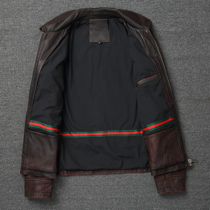 2025 Retro Style 100% Top Laye - огляд і ціна Leather Work Jacket