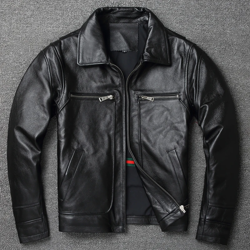 2025 Retro Style 100% Top Laye - огляд і ціна Leather Work Jacket